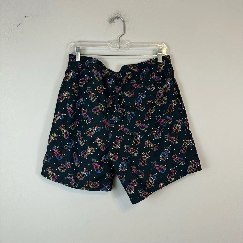 Maamgic | Black Rainbow Disco Pineapple Swim Trunks Size Large